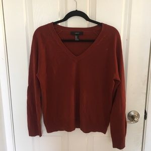 Burnt orange sweater top